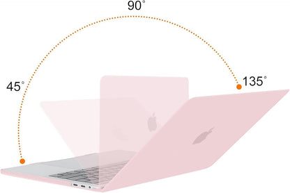MOSISO Compatible with MacBook Pro 13 inch Case M2 2025, 2024, 2023, 2022-2016 A2338 M1 A2251 A2289 A2159 A1989 A1708 A1706, Plastic Hard Shell&Keyboard Cover&Screen Film&Storage Bag, Rose Quartz iMosiso