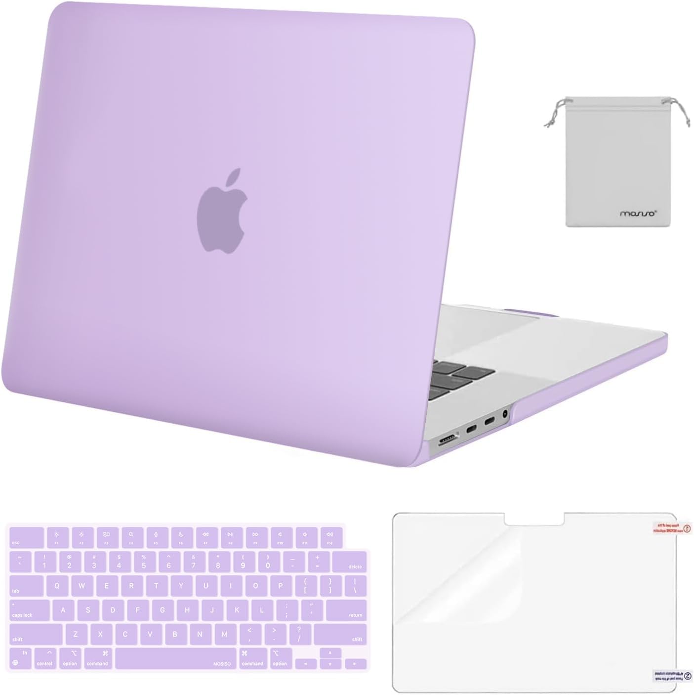 MOSISO Compatible with MacBook Pro 16 inch Case M5 2026 M4 2025 M3 M2 M1 2024-2021 A3429 A3428 A3403 A3186 A2991 A2780 A2485, Protective Hard Shell&Keyboard Cover&Screen Film&Pouch