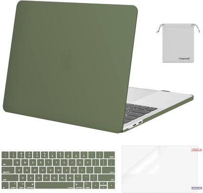 MOSISO Compatible with MacBook Pro 13 inch Case M2 2026 2025 2024 2023 2022-2016 A2338 M1 A2251 A2289 A2159 A1989 A1708 A1706,Plastic Hard Shell&Keyboard Cover&Screen Film&Storage Bag, Black