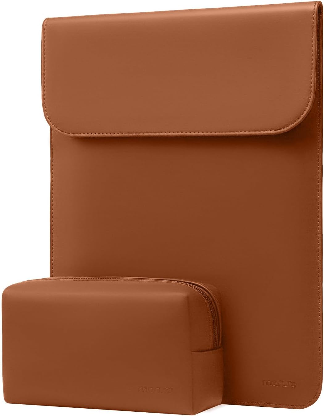 MOSISO Laptop Case 13.3 inch, 13-13.3 inch Laptop Sleeve Compatible with MacBook Neo 13 A18 Pro A3404 /Air 13/Pro 13/Pro 14 M5 M4 M3 M2 M1, Faux Suede Leather Case with Small Bag, Apricot