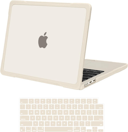 MOSISO Compatible with MacBook Air 13 inch Case M2-M5 2022-2026 A3449 A3240 A3113 A2681, 2 in 1 Kit Crack-Resistant Hard Case with Soft TPU Bumper