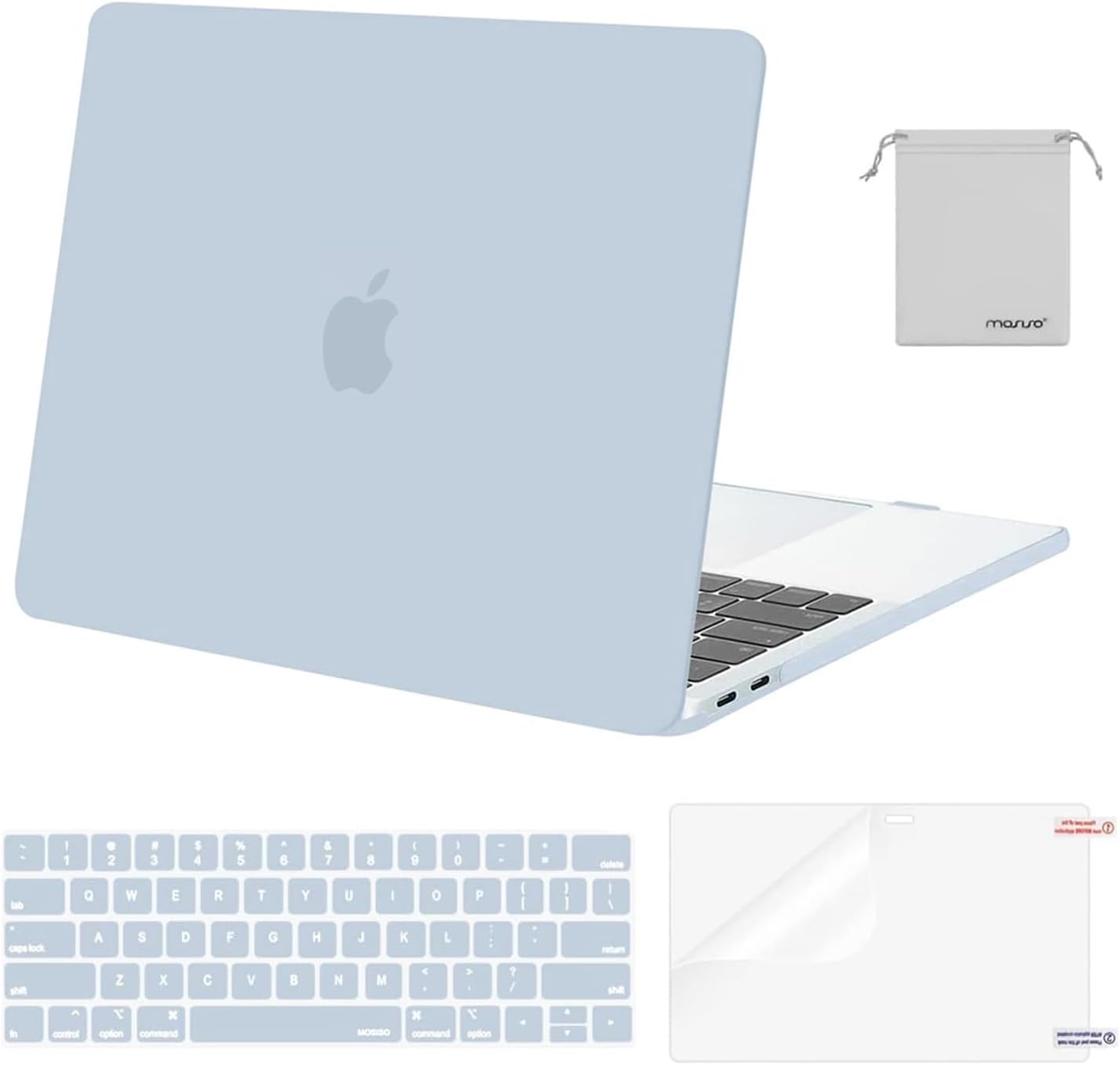 MOSISO Compatible with MacBook Pro 13 inch Case M2 2026 2025 2024 2023 2022-2016 A2338 M1 A2251 A2289 A2159 A1989 A1708 A1706,Plastic Hard Shell&Keyboard Cover&Screen Film&Storage Bag, Black