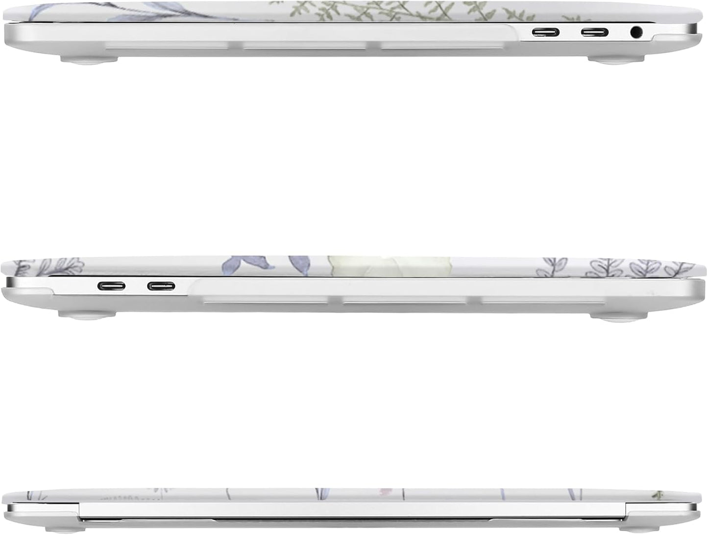 MOSISO Compatible with MacBook Pro 13 inch Case M2 2025, 2024, 2023-2016 A2338 M1 A2251 A2289 A2159 A1989 A1708 A1706, Plastic Meadow Floral Hard Shell Case&Keyboard Cover&Screen Protector,Transparent