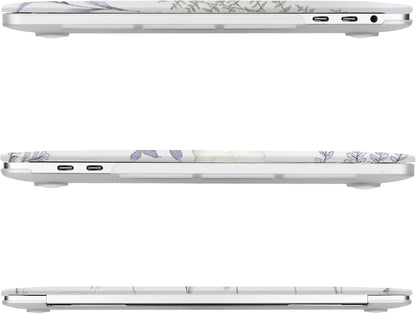 MOSISO Compatible with MacBook Pro 13 inch Case M2 2025, 2024, 2023-2016 A2338 M1 A2251 A2289 A2159 A1989 A1708 A1706, Plastic Meadow Floral Hard Shell Case&Keyboard Cover&Screen Protector,Transparent