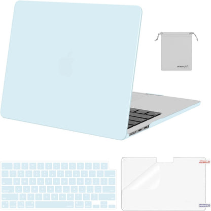 MOSISO Compatible with MacBook Air 13 inch Case M2-M5 2022-2026 A3449 A3240 A3113 A2681, 4 in 1 Protective Kit: Hard Shell, Keyboard Cover, Screen Film & Storage Pouch