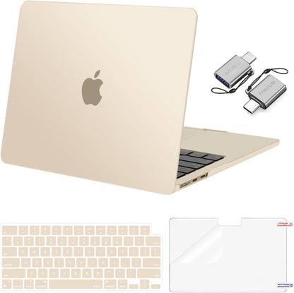 MOSISO Compatible with MacBook Air 13 inch Case M2-M5 2022-2026 A3449 A3240 A3113 A2681, 3 in 1 Heavy Duty Crack Resistant Hard Case with TPU Bumper