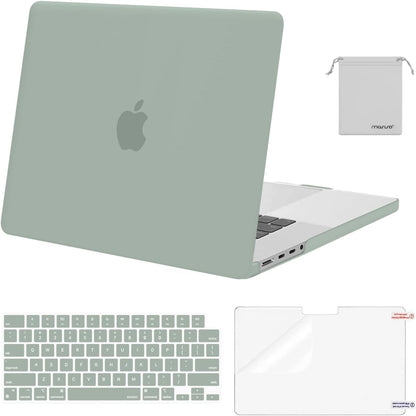 MOSISO 4in1 MultiColor Hard Shell Case Compatible with MacBook Pro 16 Inch M5-M1 Protective Laptop Cover With Keyboard Cover Screen Film Storage Pouch