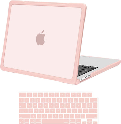 MOSISO Compatible with MacBook Air 13 inch Case M2-M5 2022-2026 A3449 A3240 A3113 A2681, 2 in 1 Kit Crack-Resistant Hard Case with Soft TPU Bumper