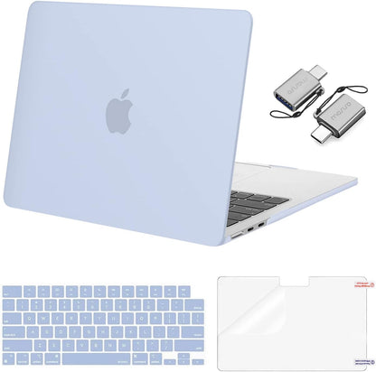 MOSISO Compatible with MacBook Air 13 inch Case M2-M5 2022-2026 A3449 A3240 A3113 A2681, 3 in 1 Heavy Duty Crack Resistant Hard Case with TPU Bumper