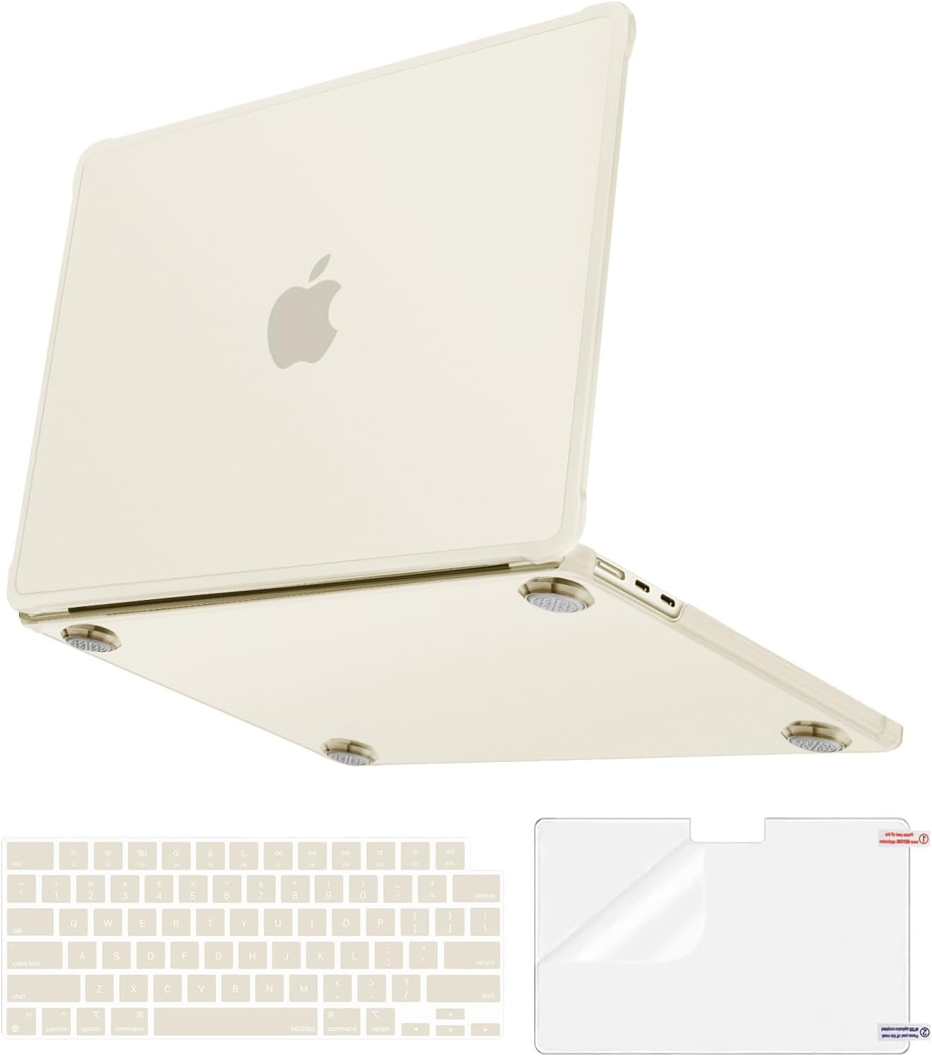 MOSISO Anti-Crack Slimness Case for MacBook Air 13 inch M5 M4 M3 M2 2026-2022 A3449 A3240 A3113 A2681, 3 in 1 Kit Anti-Fingerprints Reinforced TPU Bumper Hard Shell for MacBook Air 13.6, Pink mysite