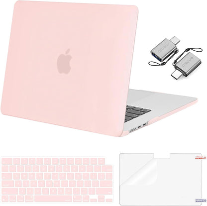 MOSISO Compatible with MacBook Air 15 inch Case M5-M2 2026-2023 A3448 A3241 A3114 A2941, Hard Shell&Keyboard Cover&Screen Film&Type C, Great for Study Travel Work