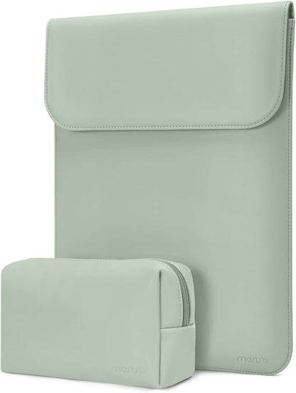 MOSISO Laptop Case 13.3 inch, 13-13.3 inch Laptop Sleeve Compatible with MacBook Neo 13 A18 Pro A3404 /Air 13/Pro 13/Pro 14 M5 M4 M3 M2 M1, Faux Suede Leather Case with Small Bag