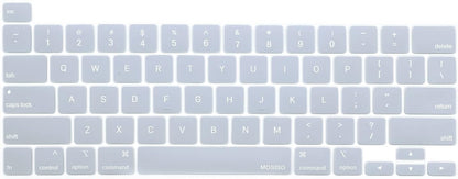 MOSISO Keyboard Cover Compatible with MacBook Pro 13 inch M2 2023, 2022, 2021 2020 M1 A2338 A2289 A2251&Compatible with MacBook Pro 16 2020 2019 A2141 Touch ID,Protective Silicone Skin, Airy Blue