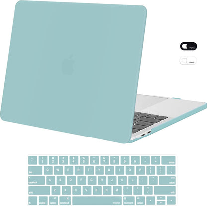 MOSISO Compatible with MacBook Pro 13 inch Case M2 2026, 2025, 2024-2016 A2338 M1 A2251 A2289 A2159 A1989 A1708 A1706,Plastic Hard Case&Keyboard Skin&Webcam Cover for MacBook Pro 13.3, Rose Quartz