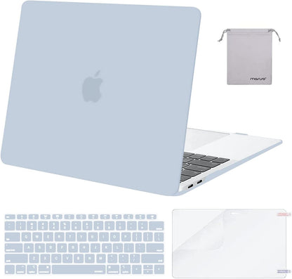 MOSISO Compatible with MacBook Air 13 inch Case M1 Chip 2021-2018 Release A2337 A2179 A1932, Plastic Hard Shell&Keyboard Cover&Screen Film&Storage Bag for MacBook Air 13.3 inch Case, Crystal Midnight