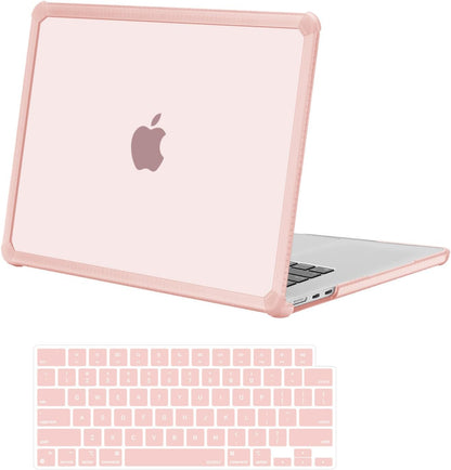 MOSISO Shock-Absorbing Hard Case Compatible with MacBook Air 15 inch M5-M2 2026-2023 A3448 A3241 A3114 A2941,Anti-Cracking Heavy Duty Hard Shell with TPU Bumper&Keyboard Cover