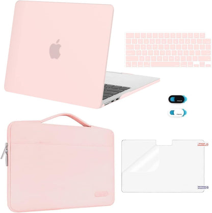 MOSISO Compatible with MacBook Air 13 inch Case M5 2026 M4 2025 M3 M2 2024-2022 A3449 A3240 A3113 A2681,Hard Shell&Sleeve Bag&Keyboard Skin&Webcam Cover&ScreenFilm for MacBook Air 13.6