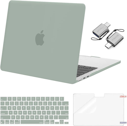 MOSISO Compatible with MacBook Air 13 inch Case M5 2026 M4 2025 M3 M2 2024-2022 A3449 A3240 A3113 A2681, Hard Shell&Keyboard Cover&Screen Film&Type C for MacBook Air 13.6 inch Case