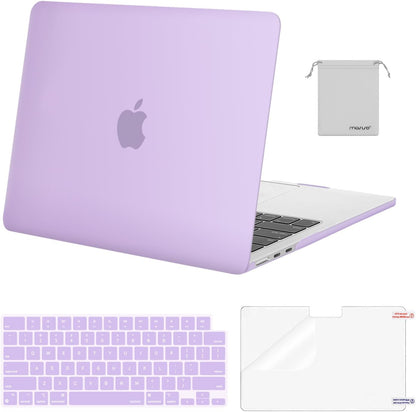 MOSISO Compatible with MacBook Air 13 inch Case M2-M5 2022-2026 A3449 A3240 A3113 A2681, 4 in 1 Protective Kit: Hard Shell, Keyboard Cover, Screen Film & Storage Pouch
