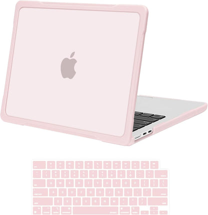 MOSISO Compatible with MacBook Air 13 inch Case M2-M5 2022-2026 A3449 A3240 A3113 A2681, 2 in 1 Kit Crack-Resistant Hard Case with Soft TPU Bumper
