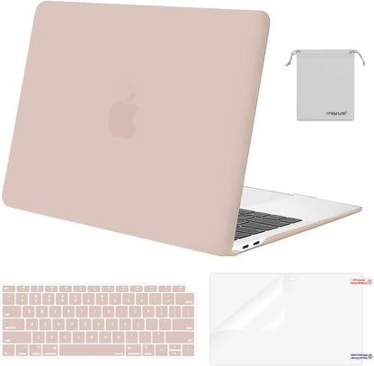 MOSISO Compatible with MacBook Air 13 inch Case M1 Chip 2021-2018 Release A2337 A2179 A1932, Plastic Hard Shell&Keyboard Cover&Screen Film&Storage Bag for MacBook Air 13.3 inch Case, Crystal Midnight