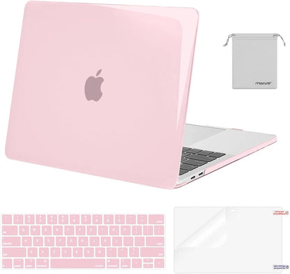 MOSISO Compatible with MacBook Pro 13 inch Case M2 2026 2025 2024 2023 2022-2016 A2338 M1 A2251 A2289 A2159 A1989 A1708 A1706,Plastic Hard Shell&Keyboard Cover&Screen Film&Storage Bag, Black