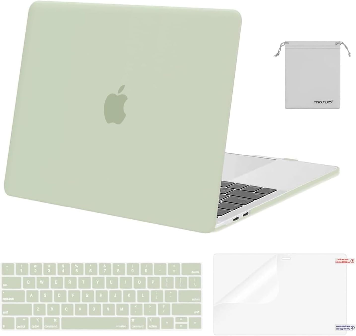 MOSISO Compatible with MacBook Pro 13 inch Case M2 2026 2025 2024 2023 2022-2016 A2338 M1 A2251 A2289 A2159 A1989 A1708 A1706,Plastic Hard Shell&Keyboard Cover&Screen Film&Storage Bag, Black