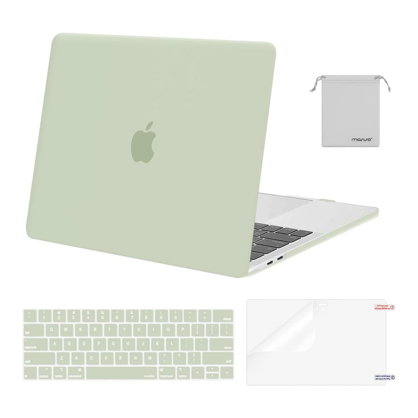 MOSISO Compatible with MacBook Pro 13 inch Case M2 2025, 2024, 2023, 2022-2016 A2338 M1 A2251 A2289 A2159 A1989 A1708 A1706, Plastic Hard Shell&Keyboard Cover&Screen Film&Storage Bag, Chalk Pink