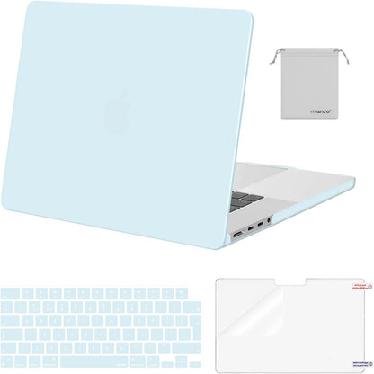 MOSISO 4in1 MultiColor Hard Shell Case Compatible with MacBook Pro 16 Inch M5-M1 Protective Laptop Cover With Keyboard Cover Screen Film Storage Pouch