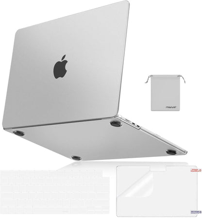 MOSISO for MacBook Air 15 inch Case M5-M2 2026-2023 A3448 A3241 A3114 A2941, 4 in 1 Kit Seamlessly Closes Anti-Fingerprints Matte Hard Shell,Great for Business Travel Study