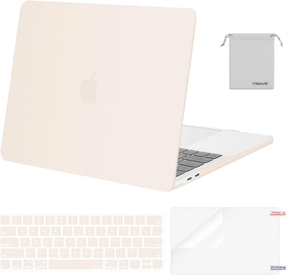 MOSISO Compatible with MacBook Pro 13 inch Case M2 2026 2025 2024 2023 2022-2016 A2338 M1 A2251 A2289 A2159 A1989 A1708 A1706,Plastic Hard Shell&Keyboard Cover&Screen Film&Storage Bag, Black