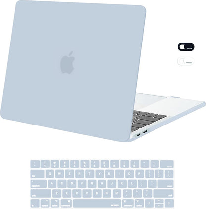 MOSISO Compatible with MacBook Pro 13 inch Case M2 2026, 2025, 2024-2016 A2338 M1 A2251 A2289 A2159 A1989 A1708 A1706,Plastic Hard Case&Keyboard Skin&Webcam Cover for MacBook Pro 13.3, Rose Quartz