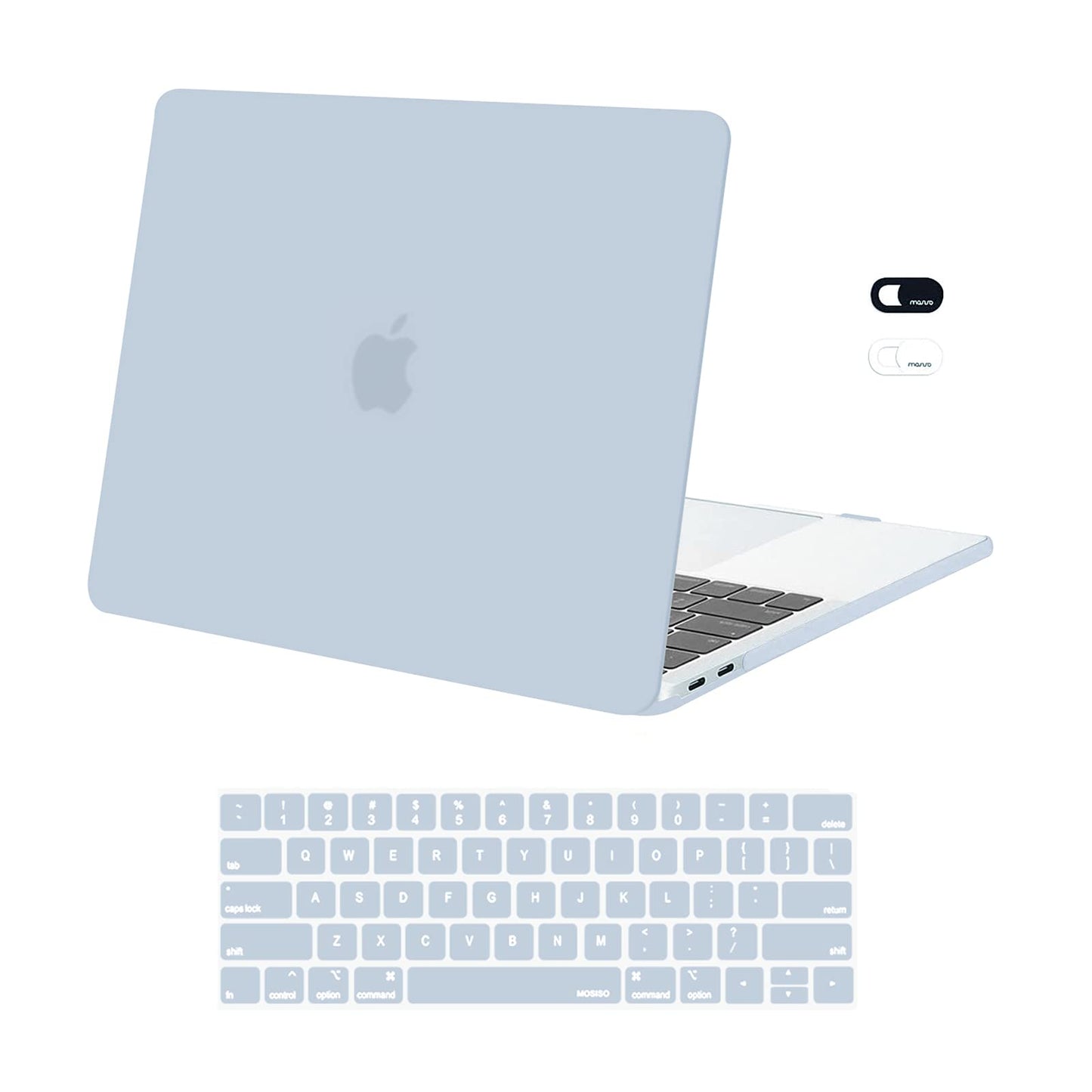MOSISO Compatible with MacBook Pro 13 inch Case M2 2025, 2024, 2023-2016 A2338 M1 A2251 A2289 A2159 A1989 A1708 A1706, Plastic Hard Case&Keyboard Skin&Webcam Cover for MacBook Pro 13.3, Lavender Gray