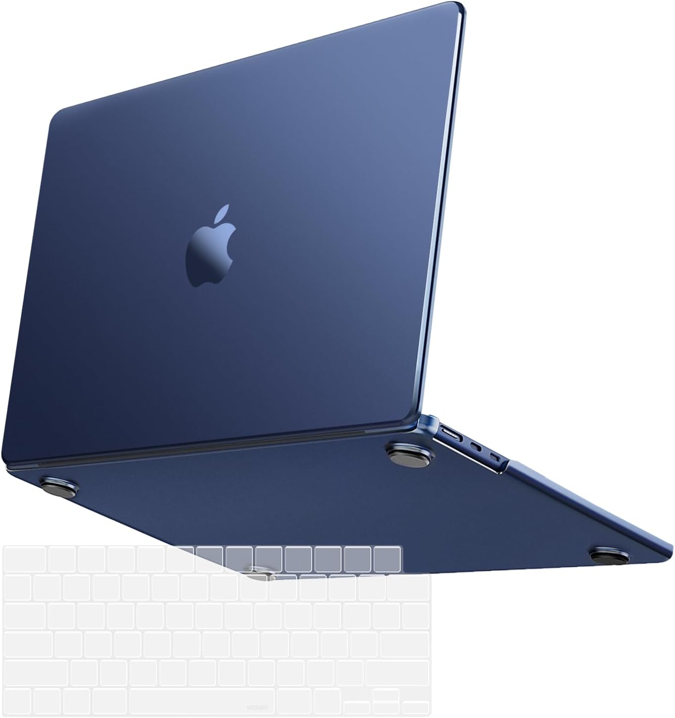 MOSISO Ultra-Thin & Seamlessly Closes Cover Compatible with MacBook Air 13 inch Case M5 M4 M3 M2 2026-2022 A3449 A3240 A3113 A2681, 2 in 1 Kit Anti-Fingerprints Shell for Mac Air 13.6, Midnight Clear