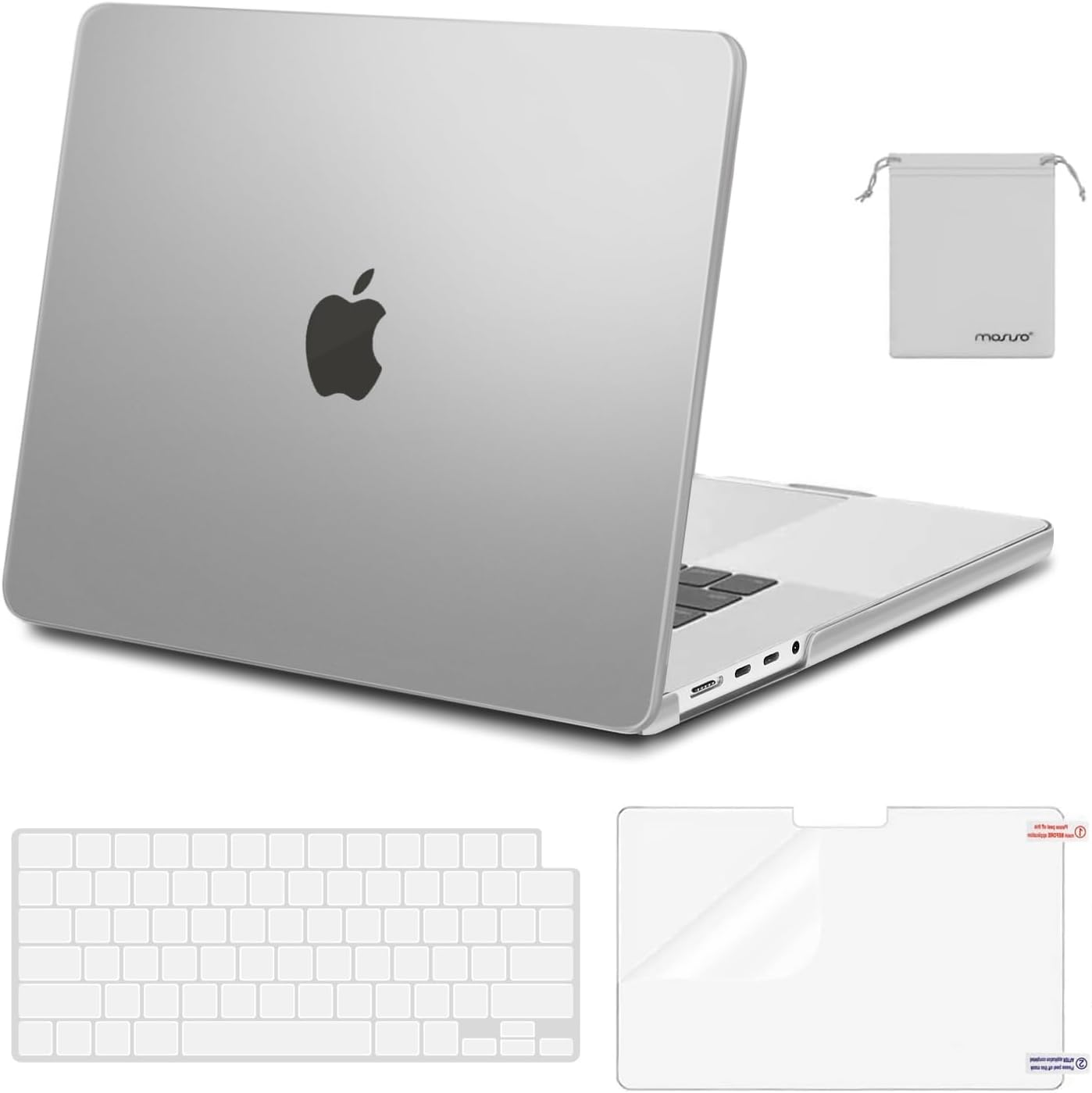 MOSISO Compatible with MacBook Pro 16 inch Case M5 2026 M4 2025 M3 M2 M1 2024-2021 A3429 A3428 A3403 A3186 A2991 A2780 A2485, Protective Hard Shell&Keyboard Cover&Screen Film&Pouch