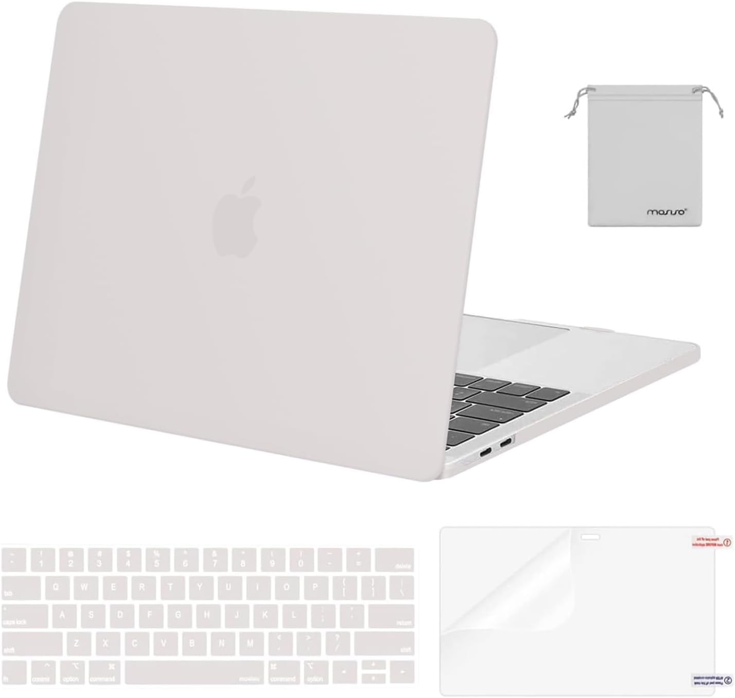 MOSISO Compatible with MacBook Pro 13 inch Case M2 2026 2025 2024 2023 2022-2016 A2338 M1 A2251 A2289 A2159 A1989 A1708 A1706,Plastic Hard Shell&Keyboard Cover&Screen Film&Storage Bag, Black