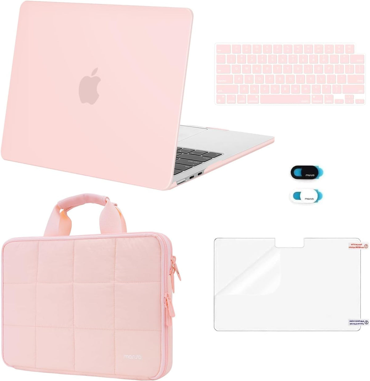 MOSISO 5‑in‑1 Protective Kit for MacBook Air 13.6‑Inch (2022‑2026 M2‑M5, A2681/A3113/A3240/A3449)