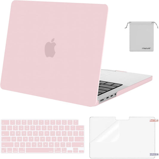 MOSISO Compatible with MacBook Pro 14 inch Case 2025 2024 2023 2022 2021 M4 M3 M2 M1 A3112 A3185 A3401 A2918 A2992 A2779 A2442, Plastic Hard Shell&Keyboard Cover&Screen Film&Pouch, Transparent