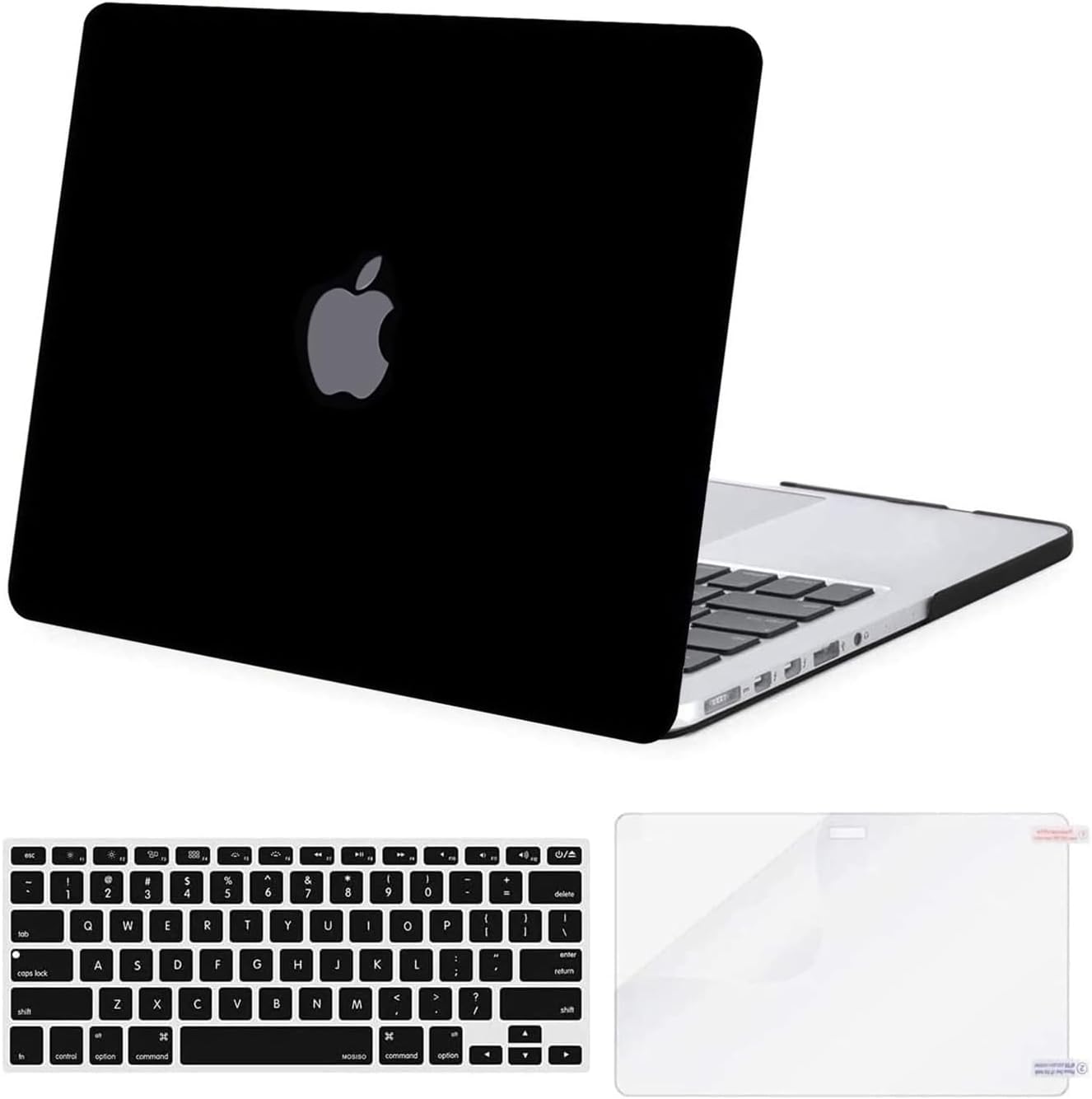 MOSISO Case Only Compatible with MacBook Pro Retina 13 inch (Models: A1502 & A1425) (Older Version Release 2015 - end 2012), Plastic Hard Shell Case & Keyboard Cover & Screen Protector, Midnight Green
