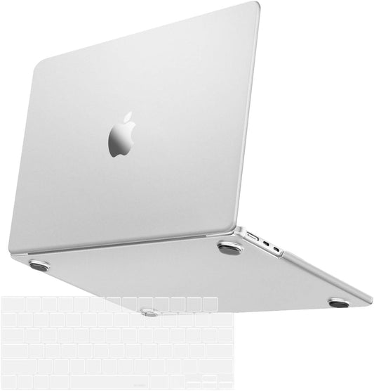 MOSISO Compatible with MacBook Air 15 inch Case 2025 2024 2023 Release M4 A3241 M3 A3114 M2 A2941, Ultra-Thin Natural Original Color Protective Plastic Hard Shell Case&Keyboard Cover, Frost Clear
