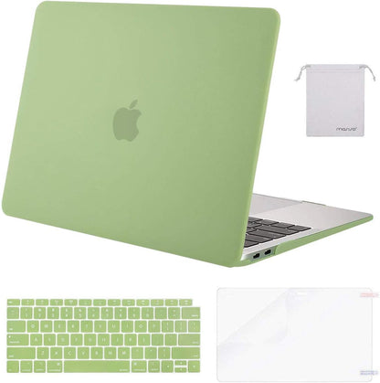 MOSISO Compatible with MacBook Air 13 inch Case M1 Chip 2021-2018 Release A2337 A2179 A1932, Plastic Hard Shell&Keyboard Cover&Screen Film&Storage Bag for MacBook Air 13.3 inch Case, Crystal Midnight