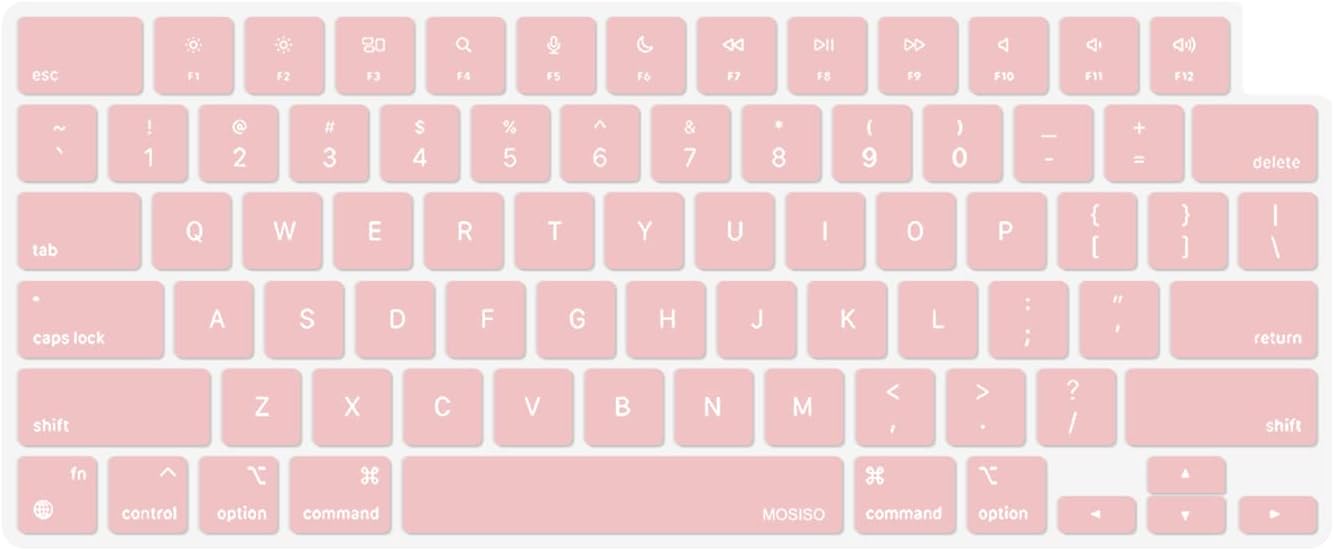 MOSISO Keyboard Cover Skin Compatible with MacBook Air 15 inch M3 A3114 M2 A2941/Air 13.6 A3113 A2681/Pro 14/16 M4 M3 M2 M1