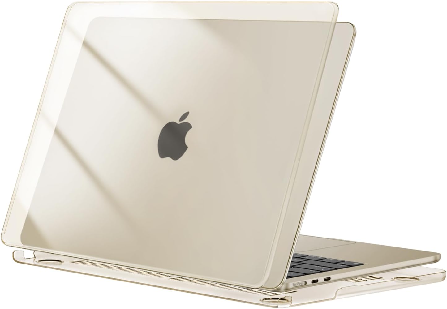 MOSISO Compatible with MacBook Air 13 inch Case 2025 2024 2023 2022 Release M4 A3240 M3 A3113 M2 A2681, Protective Plastic Hard Shell Cover Compatible with MacBook Air 13.6 inch Case, Black