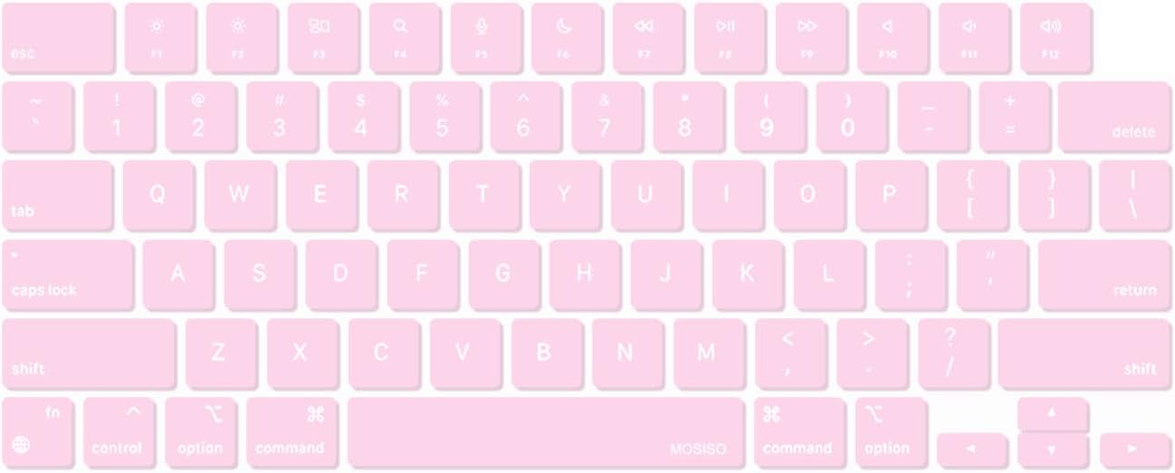 MOSISO Keyboard Cover Skin Compatible with MacBook Air 15 inch M3 A3114 M2 A2941/Air 13.6 A3113 A2681/Pro 14/16 M4 M3 M2 M1