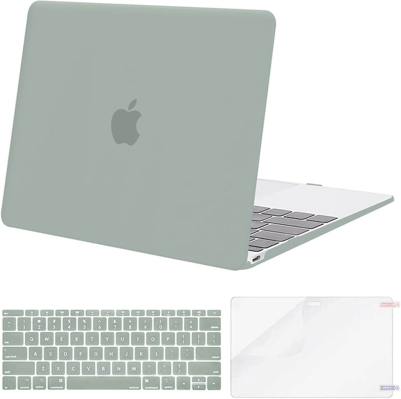 MOSISO Plastic Hard Shell Case & Keyboard Cover Skin & Screen Protector Compatible with MacBook 12 inch with Retina Display (Model A1534, Release 2017 2016 2015)