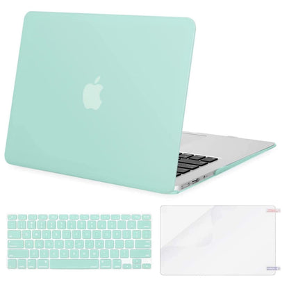 MOSISO Compatible with MacBook Air 13 inch Case (Models: A1369 & A1466, Older Version 2010-2017 Release), Protective Plastic Hard Shell Case & Keyboard Cover & Screen Protector, Rose Quartz