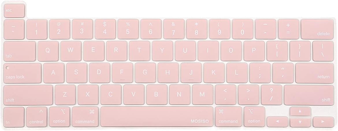 MOSISO Keyboard Cover Compatible with MacBook Pro 13 inch M2 2023, 2022, 2021 2020 M1 A2338 A2289 A2251&Compatible with MacBook Pro 16 2020 2019 A2141 Touch ID,Protective Silicone Skin, Airy Blue