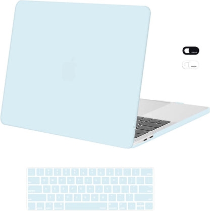 MOSISO Compatible with MacBook Pro 13 inch Case M2 2026, 2025, 2024-2016 A2338 M1 A2251 A2289 A2159 A1989 A1708 A1706,Plastic Hard Case&Keyboard Skin&Webcam Cover for MacBook Pro 13.3, Rose Quartz