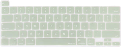 MOSISO Keyboard Cover Compatible with MacBook Pro 13 inch M2 2023, 2022, 2021 2020 M1 A2338 A2289 A2251&Compatible with MacBook Pro 16 2020 2019 A2141 Touch ID,Protective Silicone Skin, Airy Blue