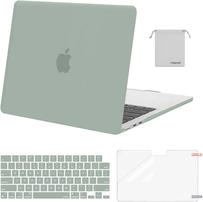 MOSISO Compatible with MacBook Air 13 inch Case M2-M5 2022-2026 A3449 A3240 A3113 A2681, 4 in 1 Protective Kit: Hard Shell, Keyboard Cover, Screen Film & Storage Pouch